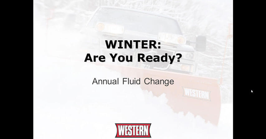 Winter: Are You Ready? Annual Fluid Change