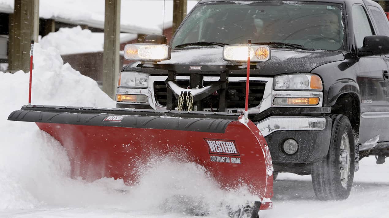 WESTERN PRO PLUS® straight-blade snow plow.