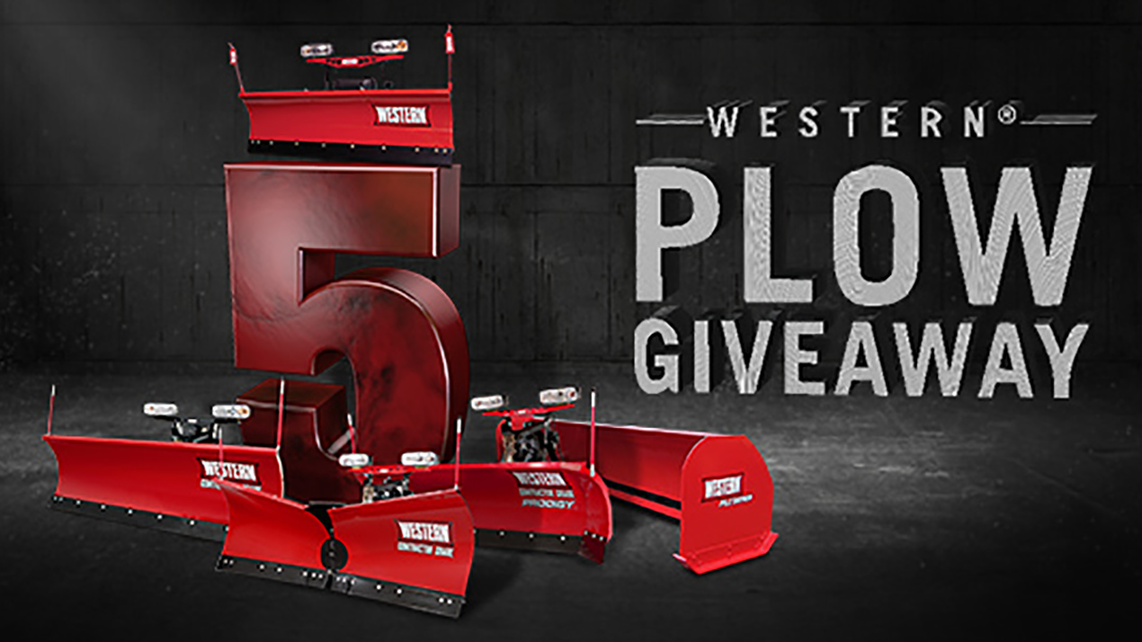 giveaway of five new snow plows