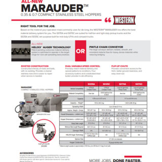 marauder 0.35 and 0.7 compact stainless spreader sell sheet cover