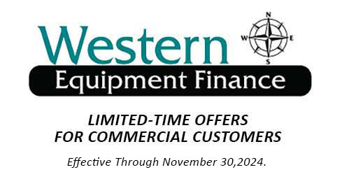 limited time offers for commercial customer through western finance through november 2024