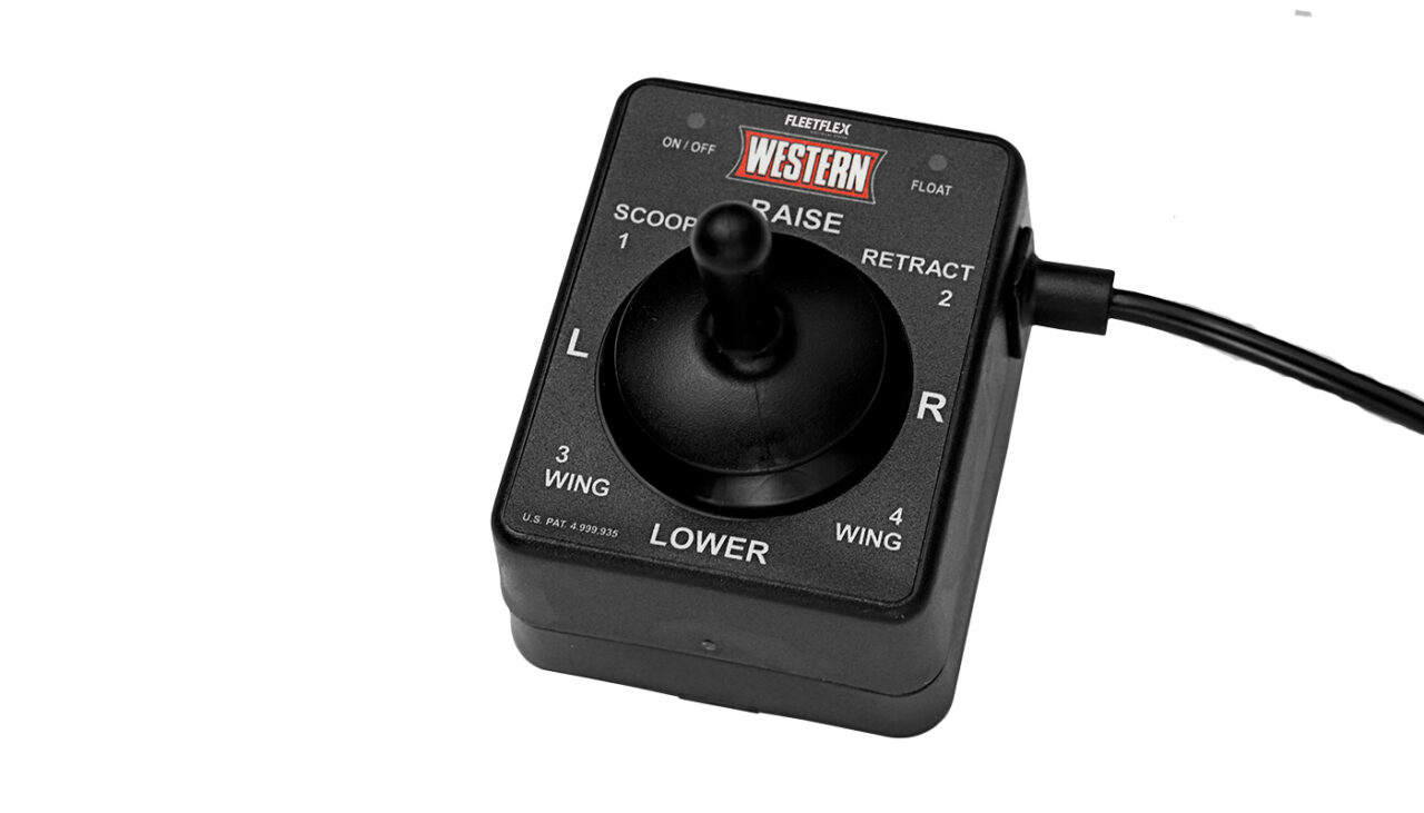 joystick control for snowplows